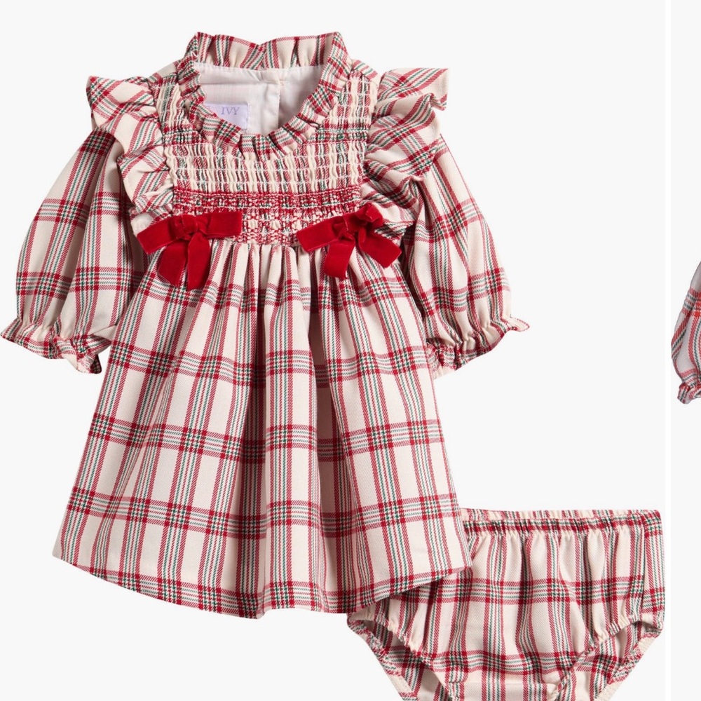 Iris and Ivy plaid Christmas dress